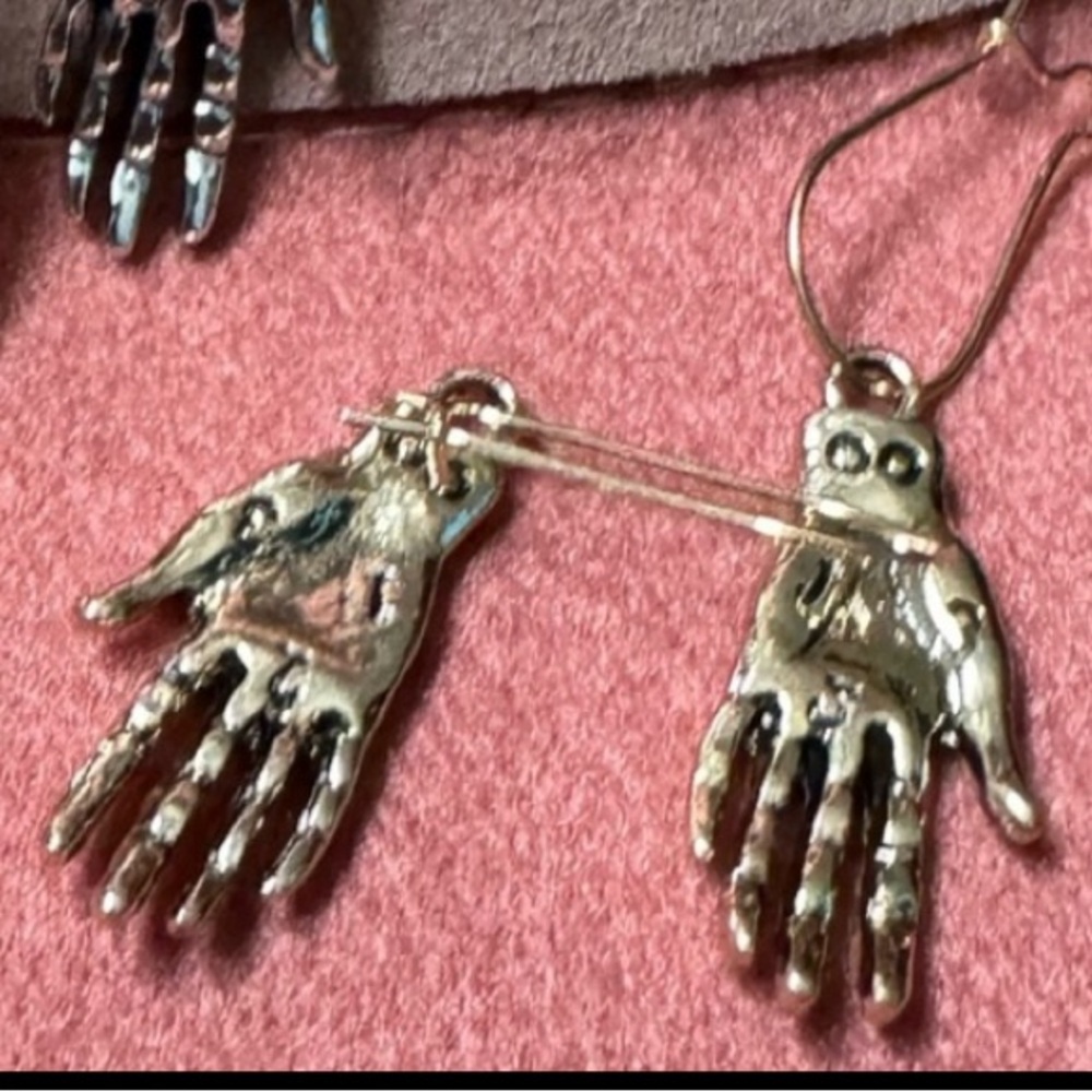 Fortune Teller Gold Tone Earrings